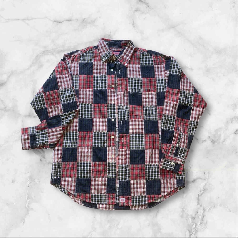 Vineyard Vines Patchwork Men’s Long Sleeve Shirt Size L